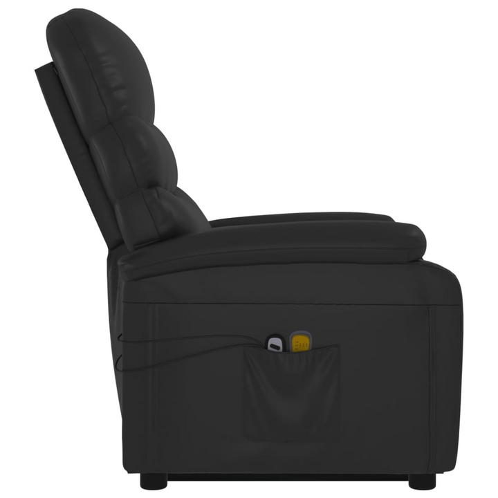 Luxury Faux Leather Stand Up Massage Chair in Black | Adjustable Recliner with 6-Point Vibration Massage - Premium  from Home Treasures - Just £308.99! Shop now at Home Treasures