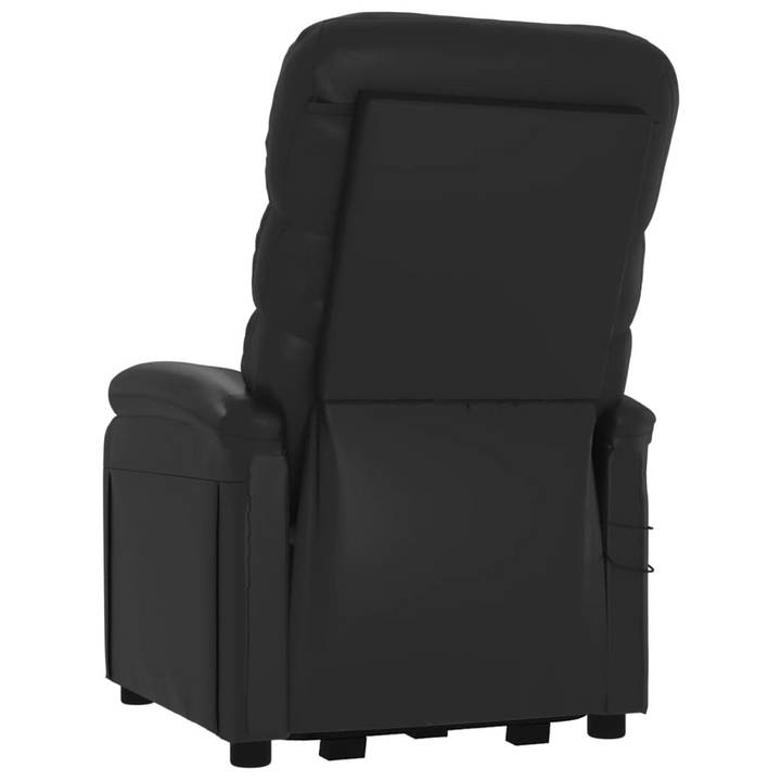 Luxury Faux Leather Stand Up Massage Chair in Black | Adjustable Recliner with 6-Point Vibration Massage - Premium  from Home Treasures - Just £308.99! Shop now at Home Treasures