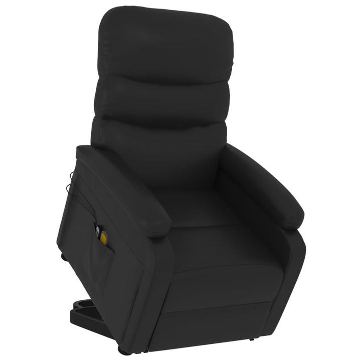 Luxury Faux Leather Stand Up Massage Chair in Black | Adjustable Recliner with 6-Point Vibration Massage - Premium  from Home Treasures - Just £308.99! Shop now at Home Treasures