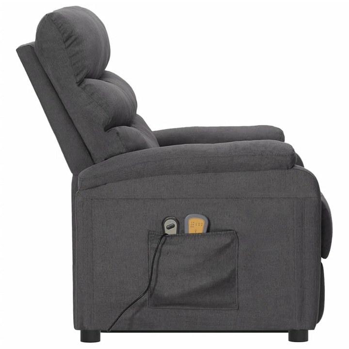 Comfortable Fabric Stand Up Massage Chair in Dark Grey - Recliner with 6-Point Vibration Massage and Lift Assist - Premium  from Home Treasures - Just £324.99! Shop now at Home Treasures