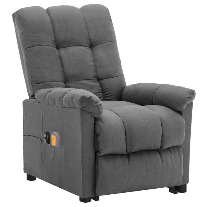 Ergonomic Fabric Stand-Up Massage Chair – Light Grey, Ultimate Comfort & Relaxation with Adjustable Recline and Lifting Function - Premium  from Home Treasures - Just £319.99! Shop now at Home Treasures