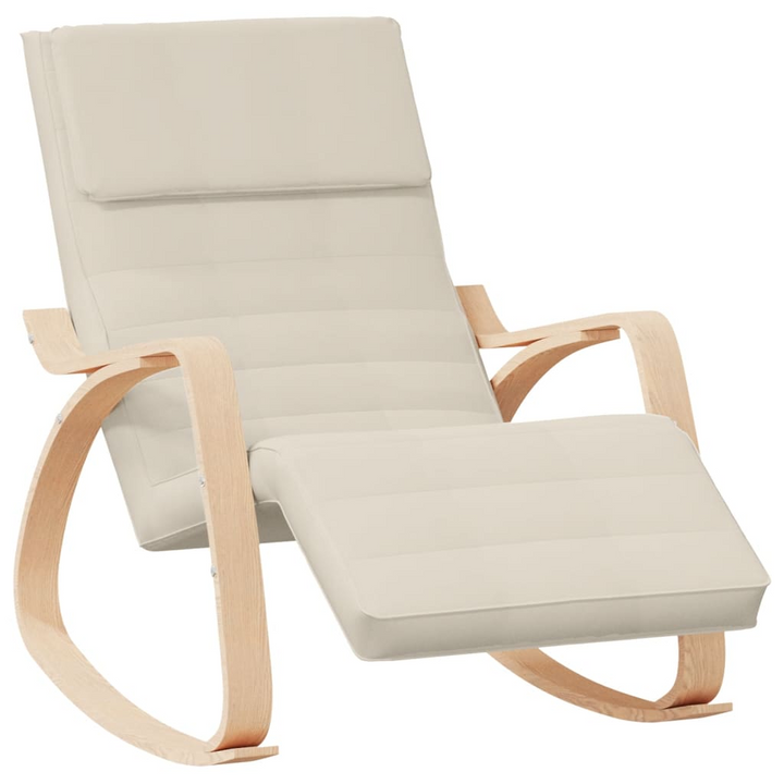 Elegant Cream Fabric Rocking Chair - Stylish & Comfortable Seating for Any Room - Premium  from Home Treasures - Just £134.99! Shop now at Home Treasures