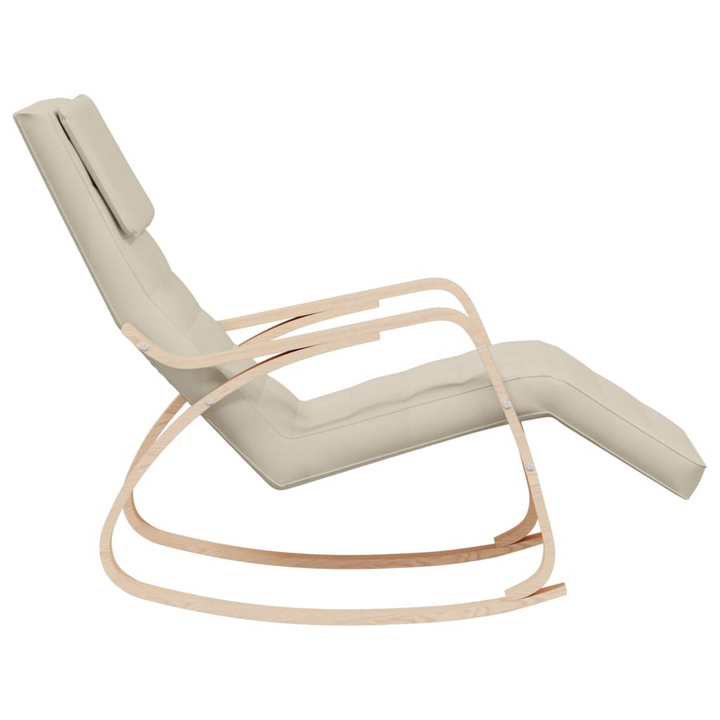 Elegant Cream Fabric Rocking Chair - Stylish & Comfortable Seating for Any Room - Premium  from Home Treasures - Just £134.99! Shop now at Home Treasures