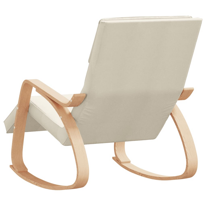 Elegant Cream Fabric Rocking Chair - Stylish & Comfortable Seating for Any Room - Premium  from Home Treasures - Just £134.99! Shop now at Home Treasures