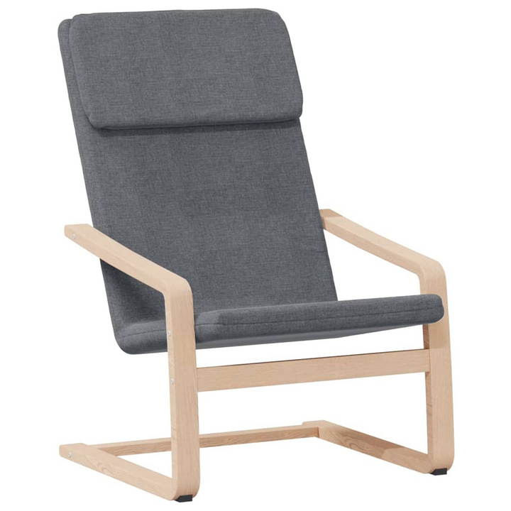 Fabric Relaxing Chair in Dark Grey - Comfortable Ergonomic Design with Durable Birch Wood Frame - Premium  from Home Treasures - Just £77.99! Shop now at Home Treasures