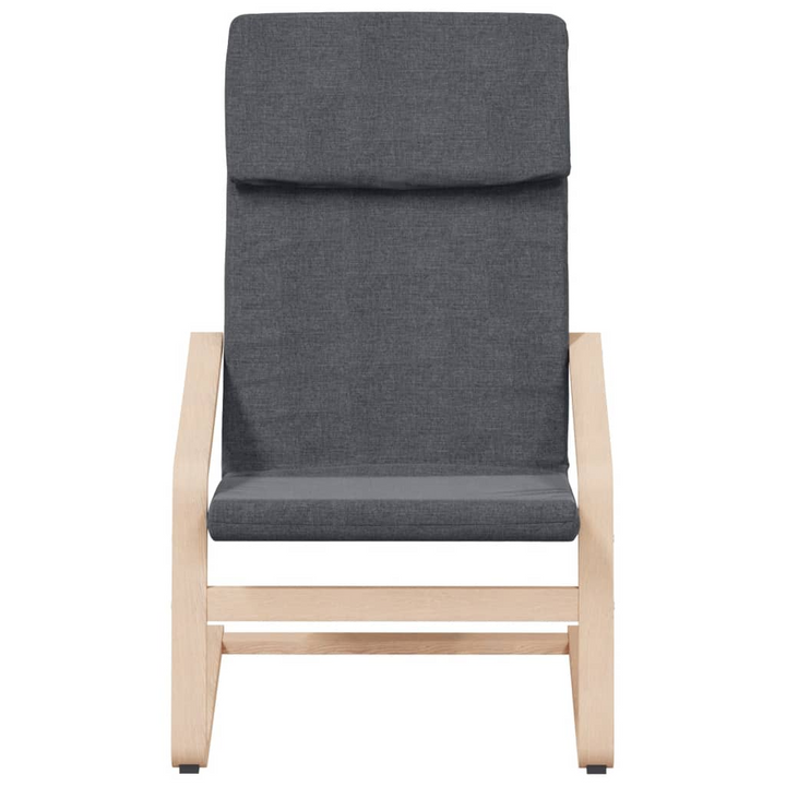 Fabric Relaxing Chair in Dark Grey - Comfortable Ergonomic Design with Durable Birch Wood Frame - Premium  from Home Treasures - Just £77.99! Shop now at Home Treasures