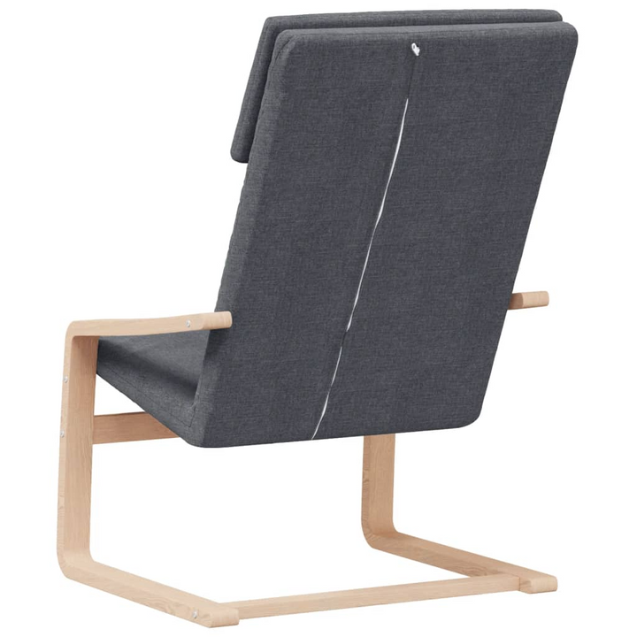 Fabric Relaxing Chair in Dark Grey - Comfortable Ergonomic Design with Durable Birch Wood Frame - Premium  from Home Treasures - Just £77.99! Shop now at Home Treasures