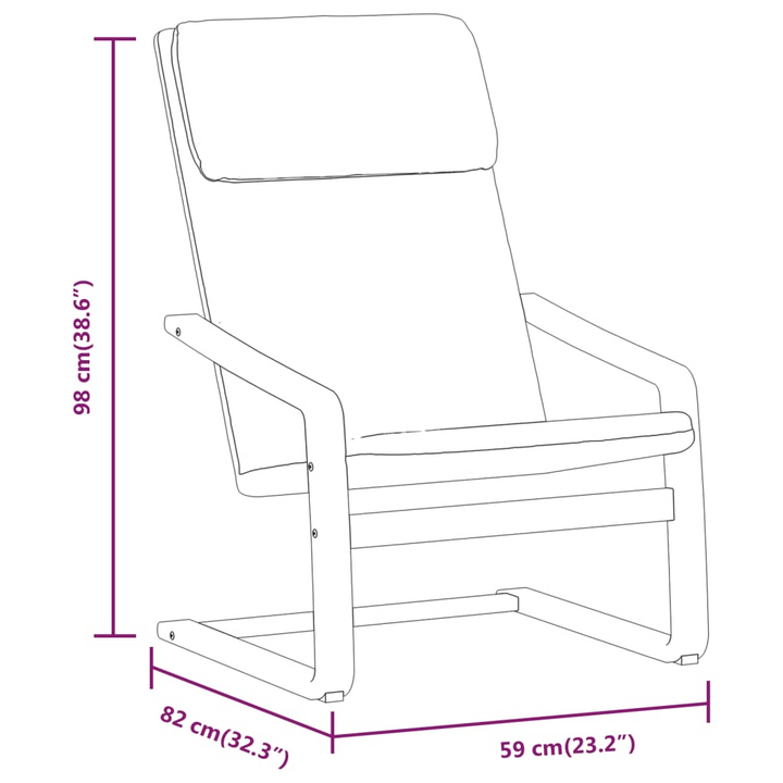 Fabric Relaxing Chair in Dark Grey - Comfortable Ergonomic Design with Durable Birch Wood Frame - Premium  from Home Treasures - Just £77.99! Shop now at Home Treasures