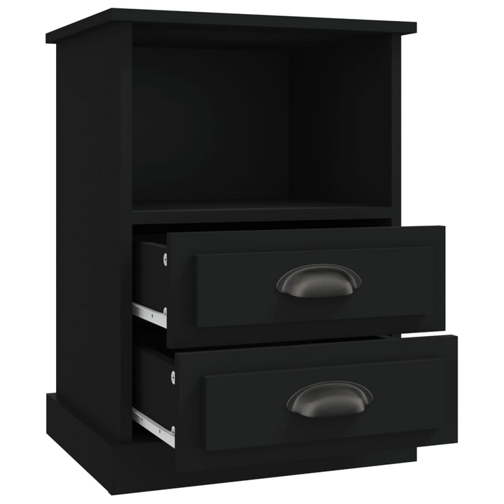 Elegant Black Bedside Cabinets, Set of 2 - 43 x 36 x 60cm - Modern Design with Ample Storage Space - Premium  from Home Treasures - Just £150.99! Shop now at Home Treasures