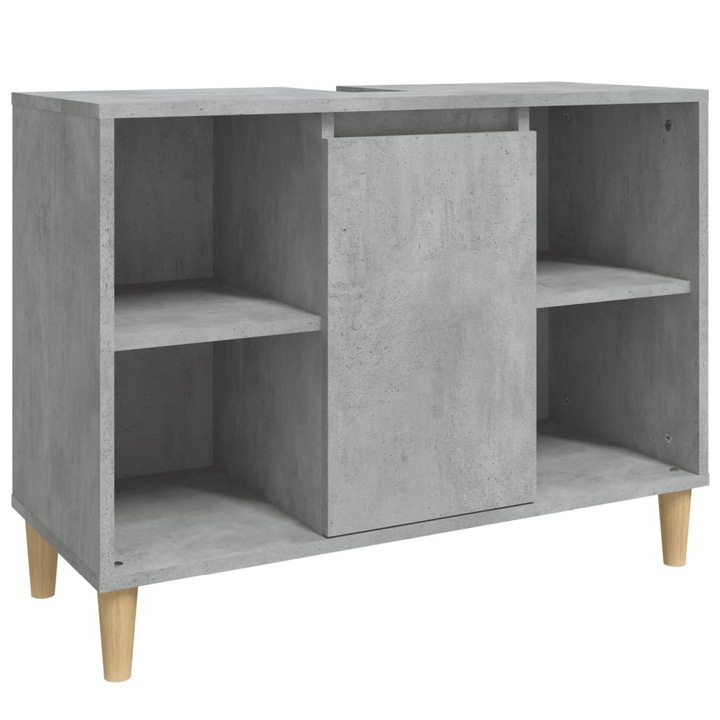 Modern 3 Piece Bathroom Furniture Set in Concrete Grey - Stylish Engineered Wood Cabinets with Ample Storage - Premium  from Home Treasures - Just £201.99! Shop now at Home Treasures