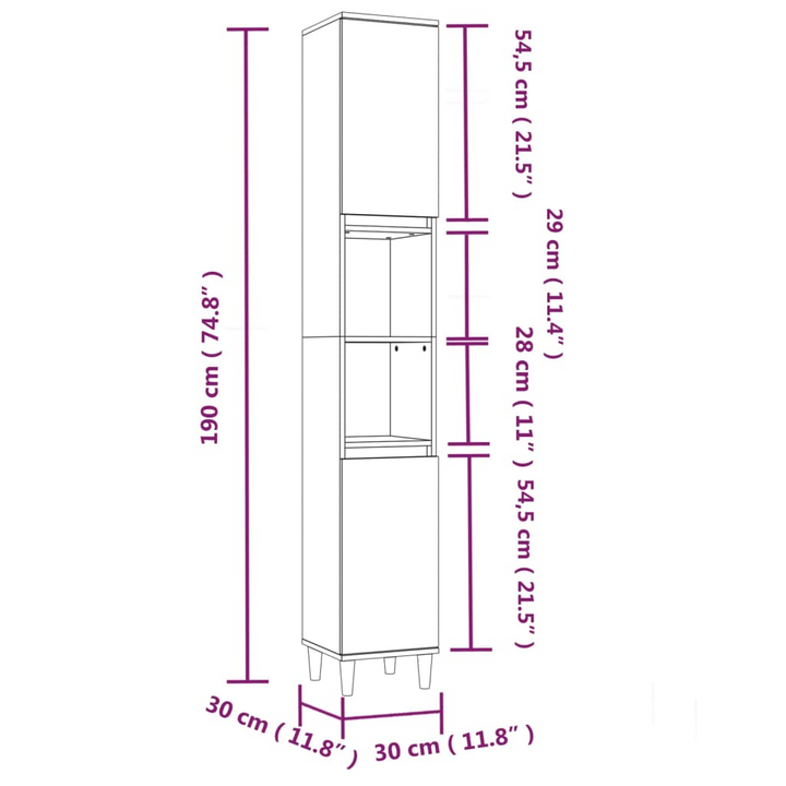 Modern 3 Piece Bathroom Furniture Set in Concrete Grey - Stylish Engineered Wood Cabinets with Ample Storage - Premium  from Home Treasures - Just £201.99! Shop now at Home Treasures