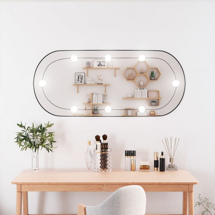 Oval Wall Mirror with LED Lights - 40x90 cm | Contemporary Glass Design & Multiple Color Modes - Premium  from Home Treasures - Just £54.99! Shop now at Home Treasures