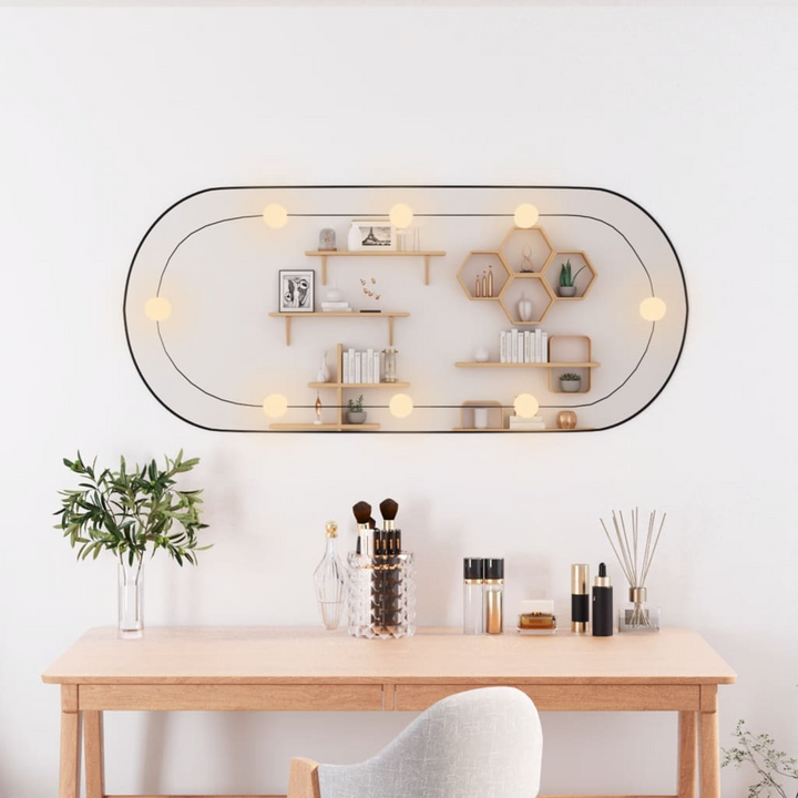 Oval Wall Mirror with LED Lights - 40x90 cm | Contemporary Glass Design & Multiple Color Modes - Premium  from Home Treasures - Just £54.99! Shop now at Home Treasures