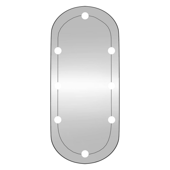 Modern Oval Wall Mirror with LED Lights - 35x80 cm - Adjustable Light Modes & USB Interface - Premium  from Home Treasures - Just £47.99! Shop now at Home Treasures