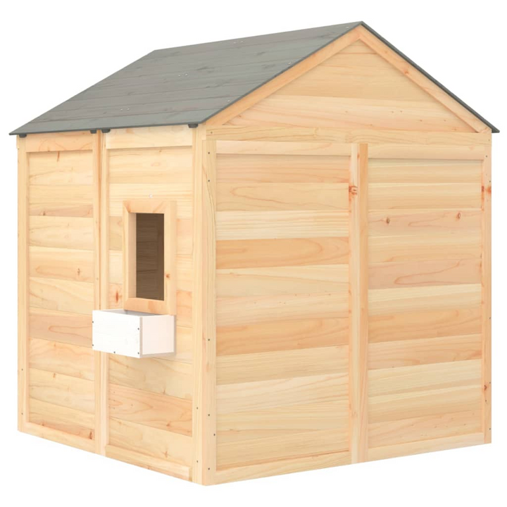 Solid Fir Wood Playhouse with Lockable Door & Flower Pots - Outdoor Fun for Kids - Premium  from Home Treasures - Just £320.99! Shop now at Home Treasures