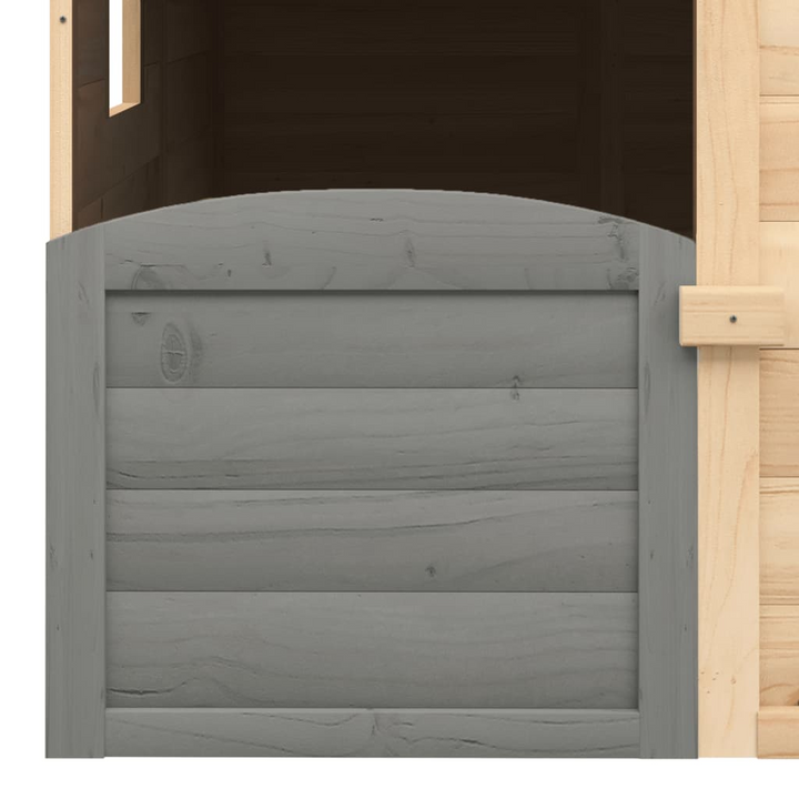 Solid Fir Wood Playhouse with Lockable Door & Flower Pots - Outdoor Fun for Kids - Premium  from Home Treasures - Just £320.99! Shop now at Home Treasures