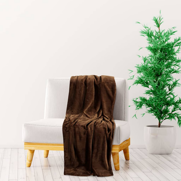 Blanket Cocoa Brown - 150x200 cm Soft & Cozy Polyester Blanket | Luxurious & Lightweight Throw for Home & Travel - Premium  from Home Treasures - Just £34.99! Shop now at Home Treasures