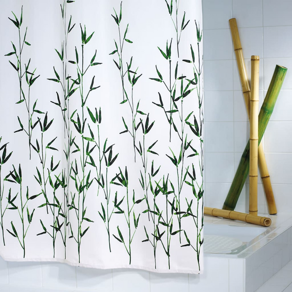 RIDDER Bamboo Print Shower Curtain - 180x200 cm, Water-Repellent, Machine Washable - Premium  from Home Treasures - Just £51.99! Shop now at Home Treasures