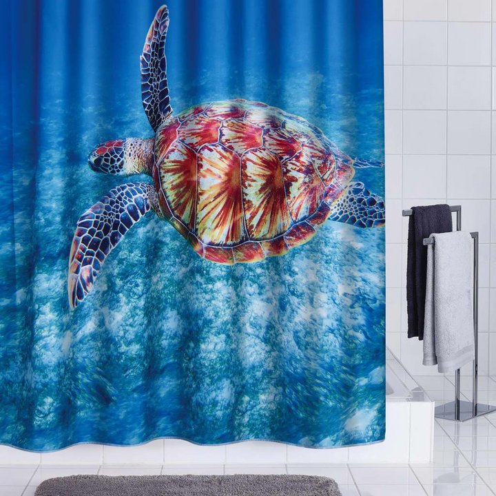 RIDDER Turtle Shower Curtain - 180x200 cm Waterproof Polyester with High-Color Stability - Premium  from Home Treasures - Just £45.99! Shop now at Home Treasures