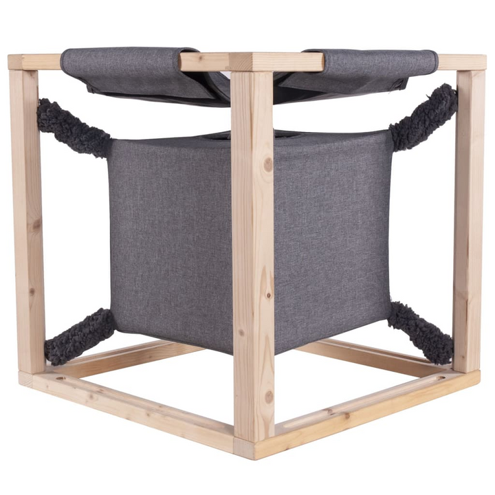 Quapas! Cat Bed with Hammock Catcube Grey M 54x54x54 cm - Cozy and Modern Cat Furniture - Premium  from Home Treasures - Just £75.99! Shop now at Home Treasures