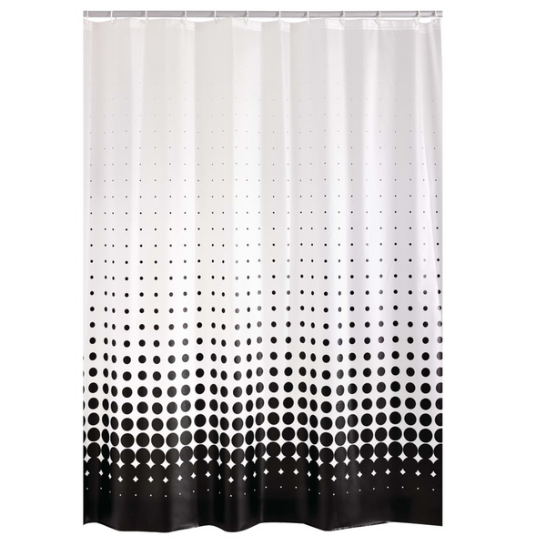 RIDDER Vinyl Shower Curtain - Black Gradient, Waterproof, Eco-Friendly, 180x200 cm - Premium  from Home Treasures - Just £24.99! Shop now at Home Treasures