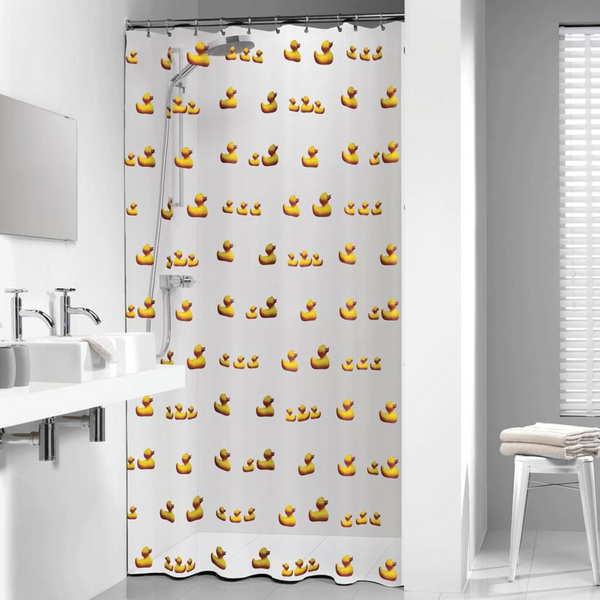 Sealskin Duckling Shower Curtain - 180x200 cm, Yellow Ducks Pattern, Waterproof PEVA Material - Premium  from Home Treasures - Just £28.99! Shop now at Home Treasures