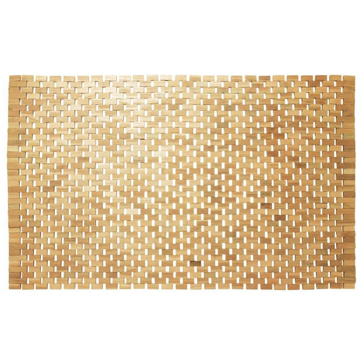 Sealskin Woodblock Bath Mat - Natural Teak, 52x90 cm - Eco-Friendly, Durable, Non-Slip with Suction Cups - Premium  from Home Treasures - Just £76.99! Shop now at Home Treasures