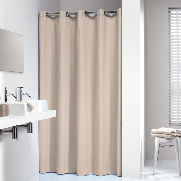 Sealskin Coloris Ecru Shower Curtain 180x200 cm - Luxurious, Water-Repellent Fabric with Stainless Steel Rings - Premium  from Home Treasures - Just £46.99! Shop now at Home Treasures