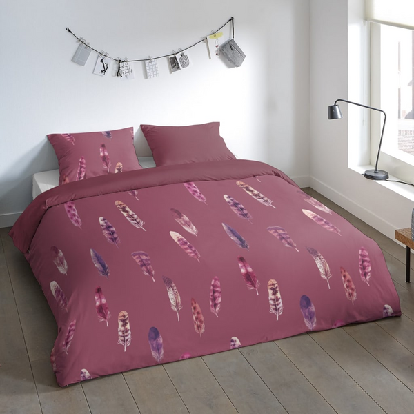 Pure Duvet Cover COS 140x200/220 cm - Luxurious Bordeaux Microfiber Bedding Set - Premium  from Home Treasures - Just £33.99! Shop now at Home Treasures