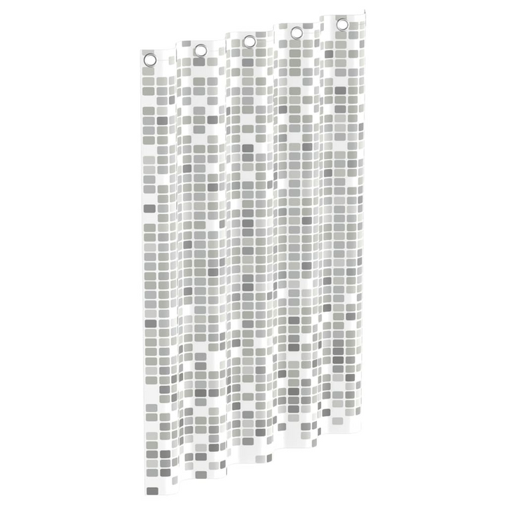 EISL Grey Mosaic Shower Curtain - Water Repellent & Mildew Proof, 200x180x0.2 cm - Premium  from Home Treasures - Just £38.99! Shop now at Home Treasures