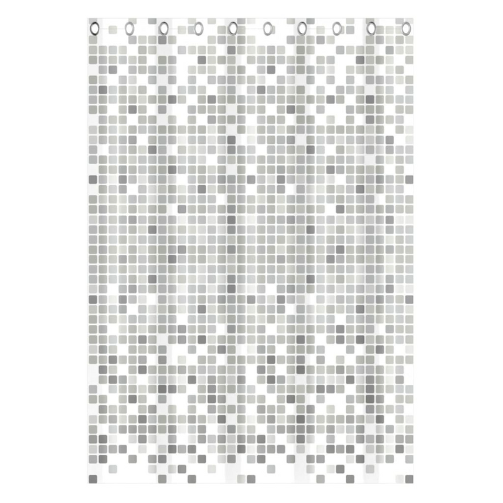 EISL Grey Mosaic Shower Curtain - Water Repellent & Mildew Proof, 200x180x0.2 cm - Premium  from Home Treasures - Just £38.99! Shop now at Home Treasures