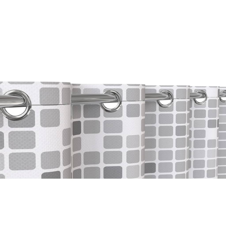 EISL Grey Mosaic Shower Curtain - Water Repellent & Mildew Proof, 200x180x0.2 cm - Premium  from Home Treasures - Just £38.99! Shop now at Home Treasures