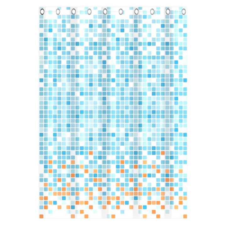 EISL Waterproof Shower Curtain with Blue-Orange Mosaic Design - 200 x 180 cm | Stylish & Durable Polyester for a Dry Bathroom - Premium  from Home Treasures - Just £32.99! Shop now at Home Treasures