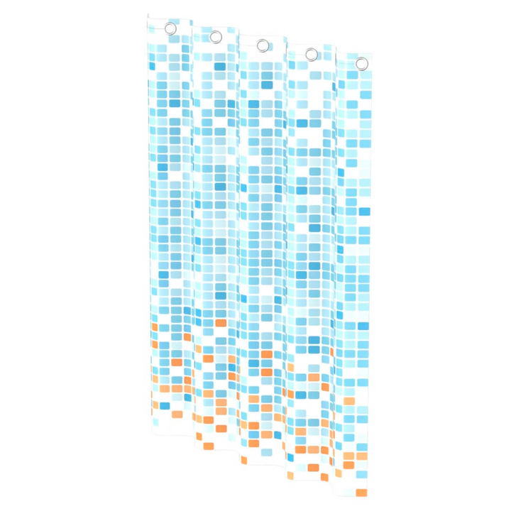 EISL Waterproof Shower Curtain with Blue-Orange Mosaic Design - 200 x 180 cm | Stylish & Durable Polyester for a Dry Bathroom - Premium  from Home Treasures - Just £32.99! Shop now at Home Treasures