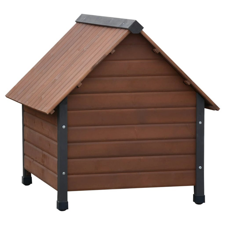 Get the @Pet Dog House with Plastic Flaps Rustique Brown 88x78x80 cm - Comfort and Durability for Your Dog - Premium  from Home Treasures - Just £189.99! Shop now at Home Treasures