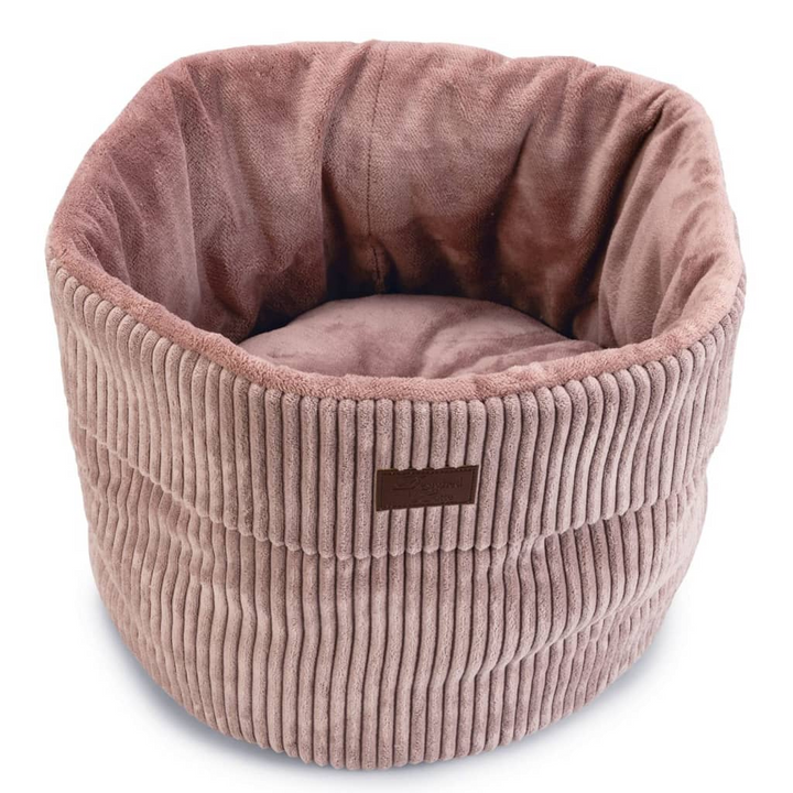 Designed by Lotte Ribbed Pink Cat Basket - Ultra-Soft Comfort, 50x35 cm - Premium  from Home Treasures - Just £95.99! Shop now at Home Treasures