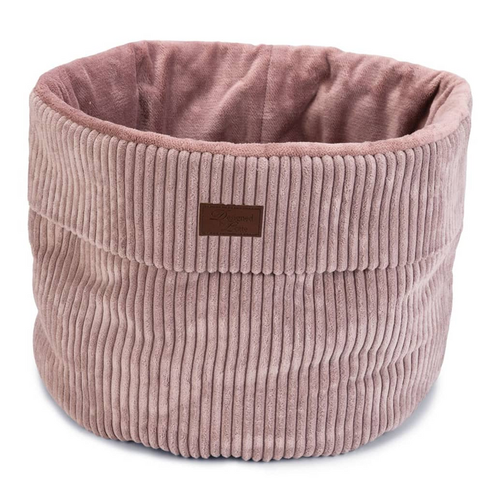 Designed by Lotte Ribbed Pink Cat Basket - Ultra-Soft Comfort, 50x35 cm - Premium  from Home Treasures - Just £95.99! Shop now at Home Treasures