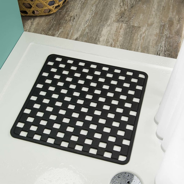 Sealskin Safety Mat Doby 50x50 cm Non-Slip Black Shower Mat with Suction Cups - Premium  from Home Treasures - Just £29.99! Shop now at Home Treasures