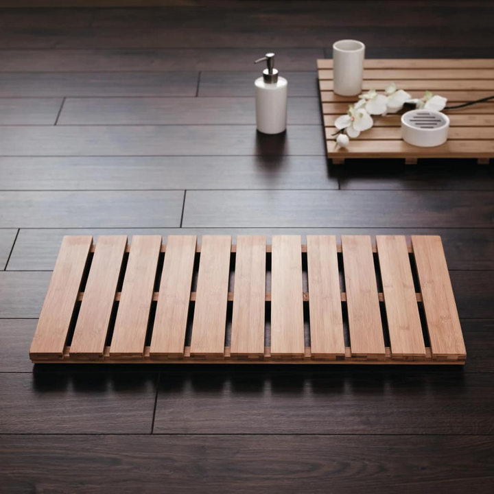 RIDDER Wooden Bathroom Grating - Natural Bamboo, 72x38 cm, Eco-Friendly, Non-Slip Mat for Kitchen, Living Room, or Corridor - Premium  from Home Treasures - Just £65.99! Shop now at Home Treasures