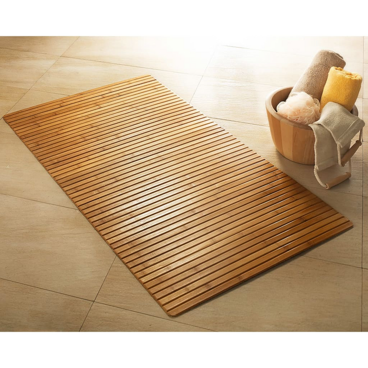 Kleine Wolke Bamboo Bath Rug - 60x115 cm - Brown | Eco-Friendly, Non-Slip, High Absorbency - Premium  from Home Treasures - Just £75.99! Shop now at Home Treasures