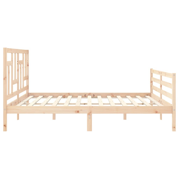 Bed Frame with Headboard Super King Size Solid Wood - Sturdy and Stylish - Premium  from Home Treasures - Just £171.99! Shop now at Home Treasures