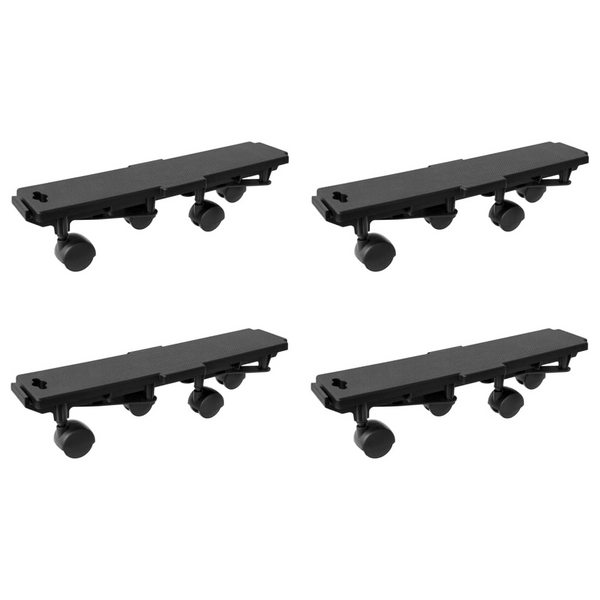 Heavy-Duty Moving Dollies with 4 Wheels - Set of 4, Black Polypropylene, 170 kg Capacity - Premium  from Home Treasures - Just £42.99! Shop now at Home Treasures