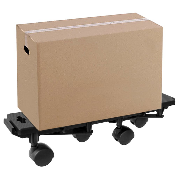 Heavy-Duty Moving Dollies with 4 Wheels - Set of 4, Black Polypropylene, 170 kg Capacity - Premium  from Home Treasures - Just £42.99! Shop now at Home Treasures