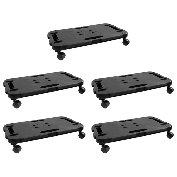 Heavy-Duty Transport Trolleys 5 pcs - Black Polypropylene, 200 kg Capacity, 360-Degree Rotatable Castors - Premium  from Home Treasures - Just £115.99! Shop now at Home Treasures