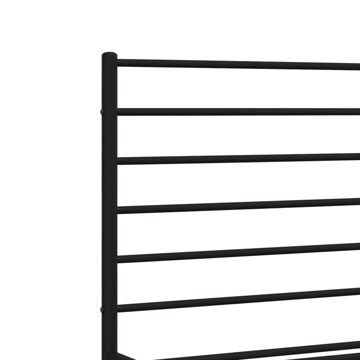 Metal Bed Frame with Headboard Black 180x200 cm Super King - Sturdy Construction, Sleek Design, Extra Storage Space - Premium  from Home Treasures - Just £118.99! Shop now at Home Treasures