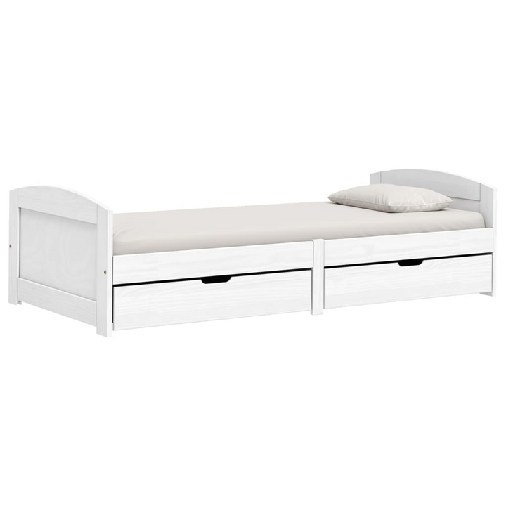 Solid Pine Day Bed with 2 Drawers (White) - 90 x 200 cm | Versatile Bed & Sofa with Extra Storage - Premium  from Home Treasures - Just £246.99! Shop now at Home Treasures