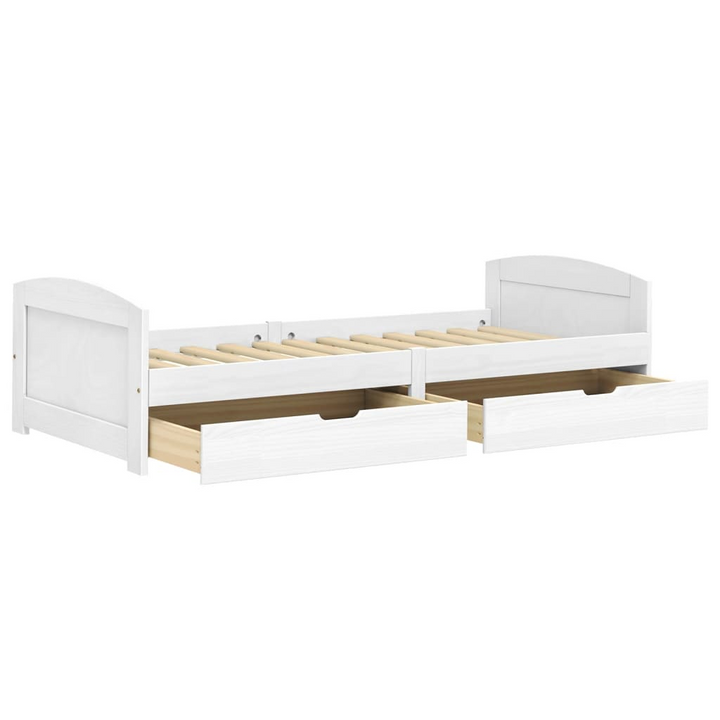 Solid Pine Day Bed with 2 Drawers (White) - 90 x 200 cm | Versatile Bed & Sofa with Extra Storage - Premium  from Home Treasures - Just £246.99! Shop now at Home Treasures