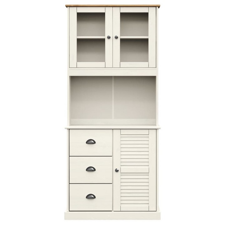 VIGO Highboard in White - 78x40x175 cm Solid Pine Wood, Elegant Storage Solution - Premium  from Home Treasures - Just £315.99! Shop now at Home Treasures