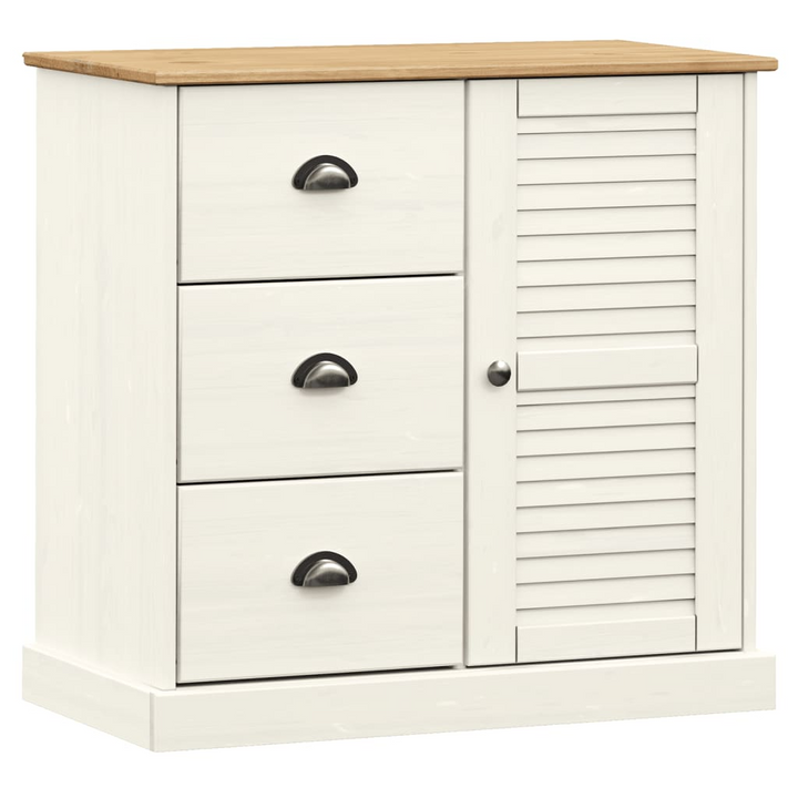 VIGO Highboard in White - 78x40x175 cm Solid Pine Wood, Elegant Storage Solution - Premium  from Home Treasures - Just £315.99! Shop now at Home Treasures