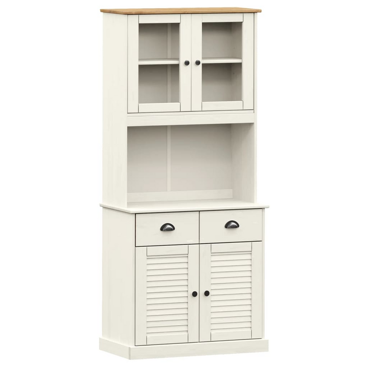 VIGO Highboard in White - Solid Pine Wood, Elegant Storage Solution (78x40x175 cm) - Premium  from Home Treasures - Just £338.99! Shop now at Home Treasures